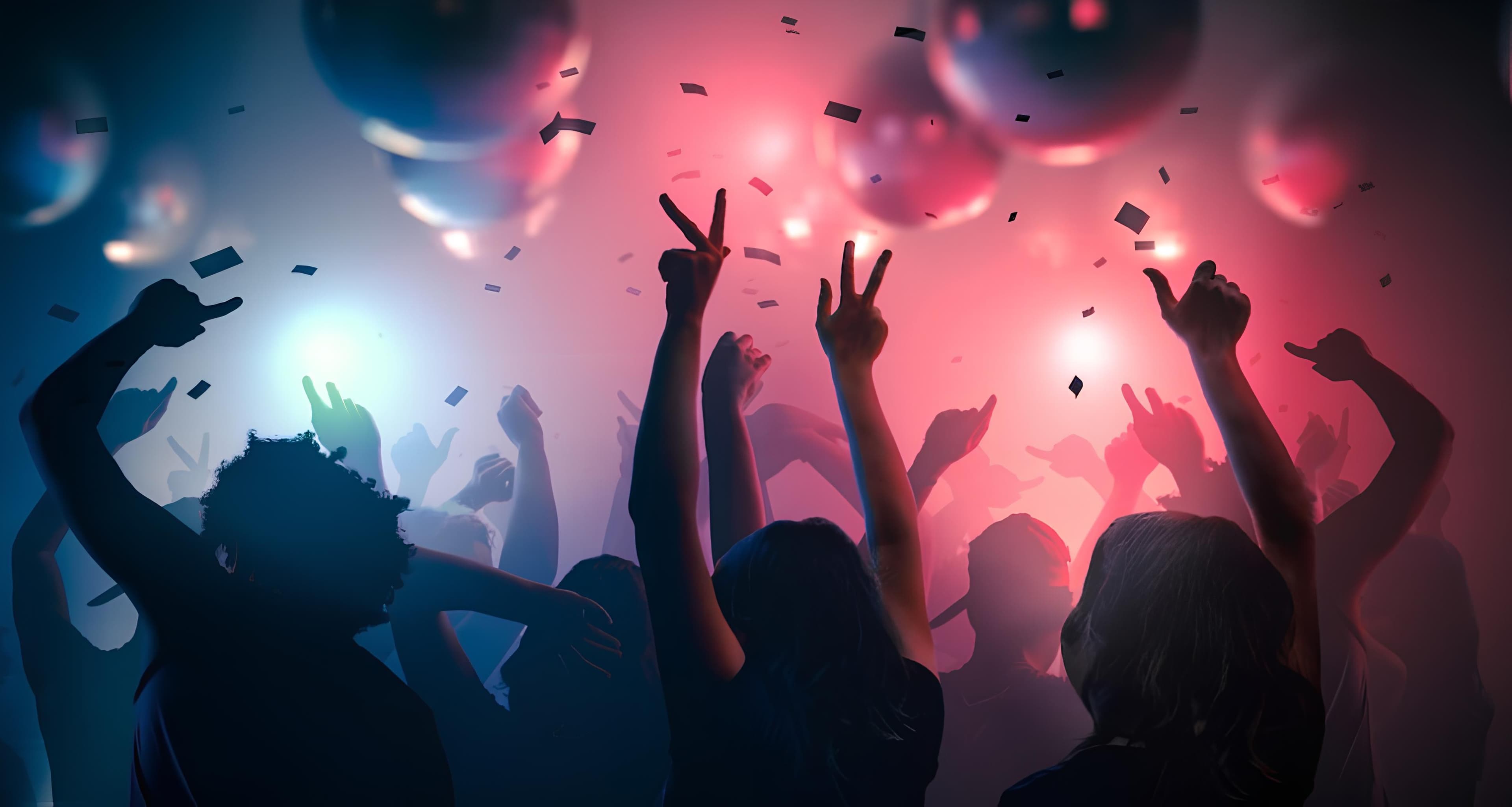 People dancing at a Flow event